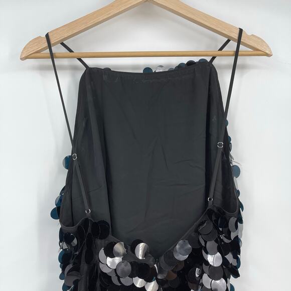 NBD | NWT Portra Mini Dress in Black Paillettes Party Disco Sequins M - Picture 11 of 16